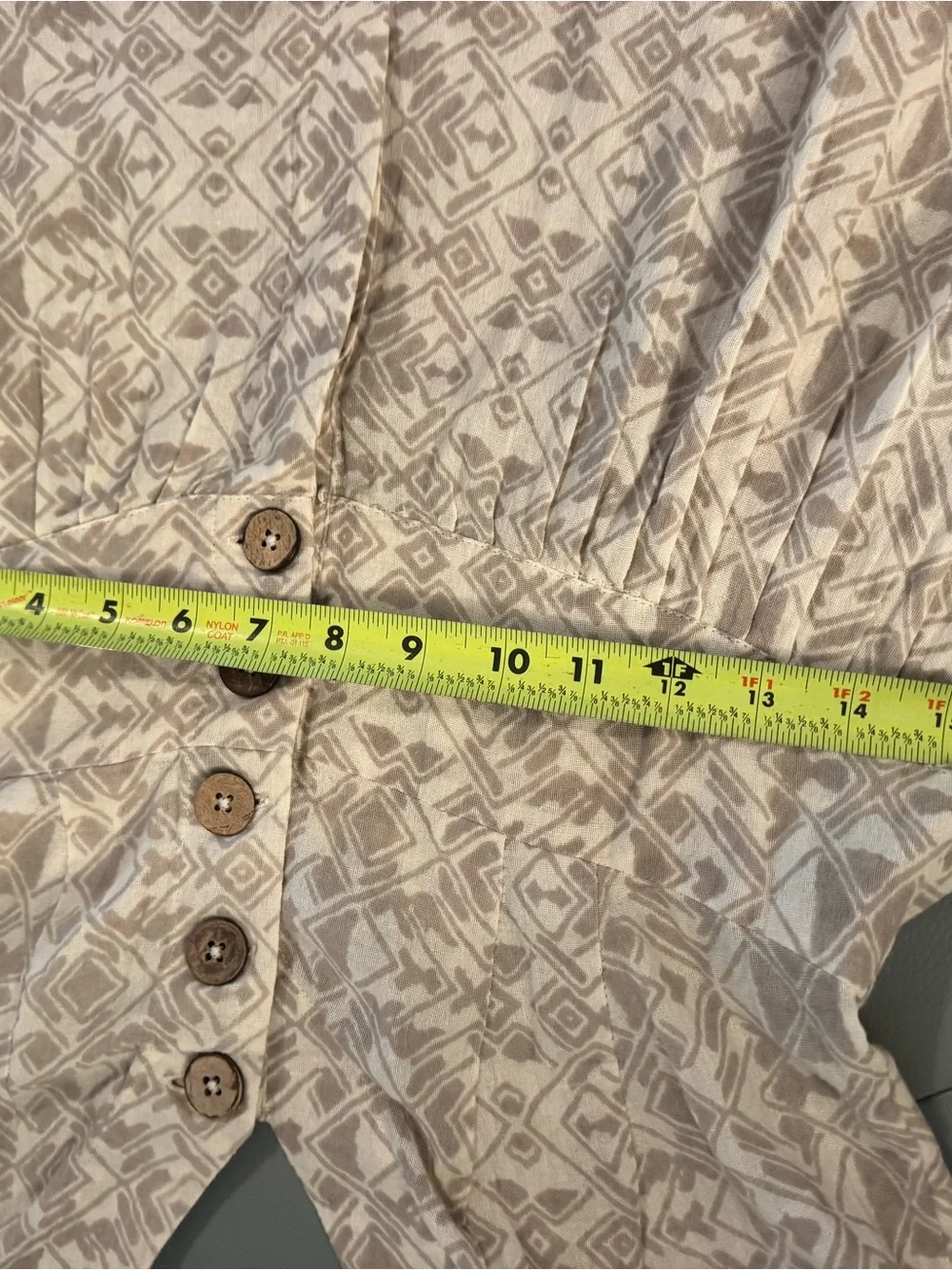 Free People Beige Geometric Print Jumpsuit